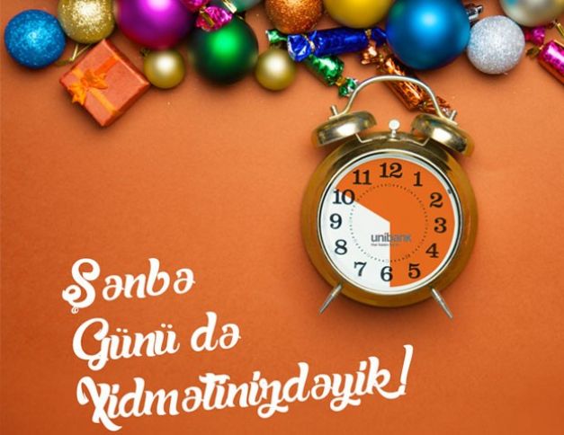 Unibank filialları Yeni illə bağlı gücləndirilmiş iş rejiminə keçdi