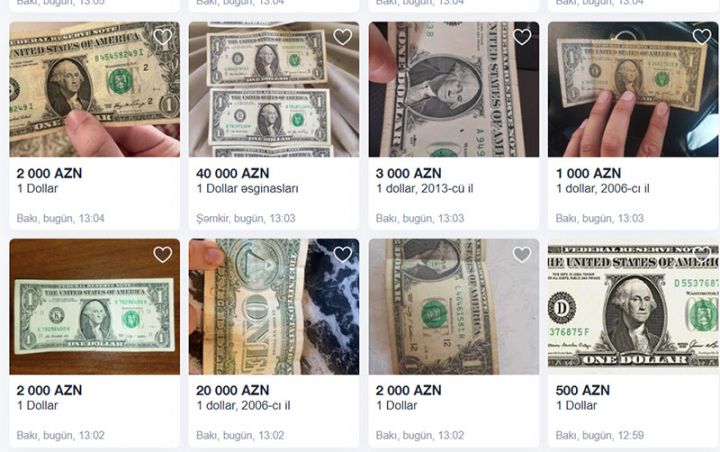 "1 dollarlıq əskinazların baha qiymətlərə satışı və alışı qətiyyən yol verilməzdir" - 3 SƏBƏB