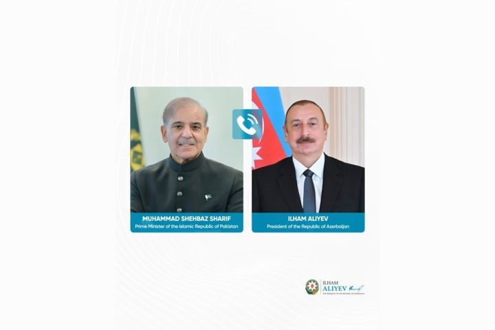 Prezident İlham Əliyev Şahbaz Şəriflə telefon danışığı aparıb