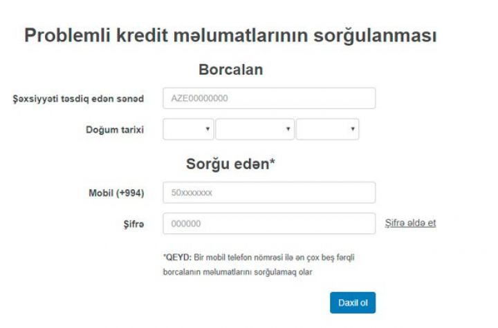 "Problemli kredit məlumatlarının sorğulanması" imkanı yaradıldı