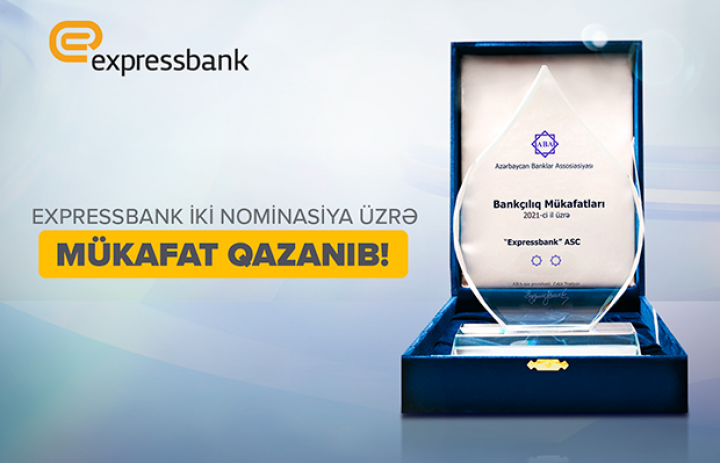 Expressbank ABA tərəfindən iki nominasiya üzrə mükafata layiq görüldü!